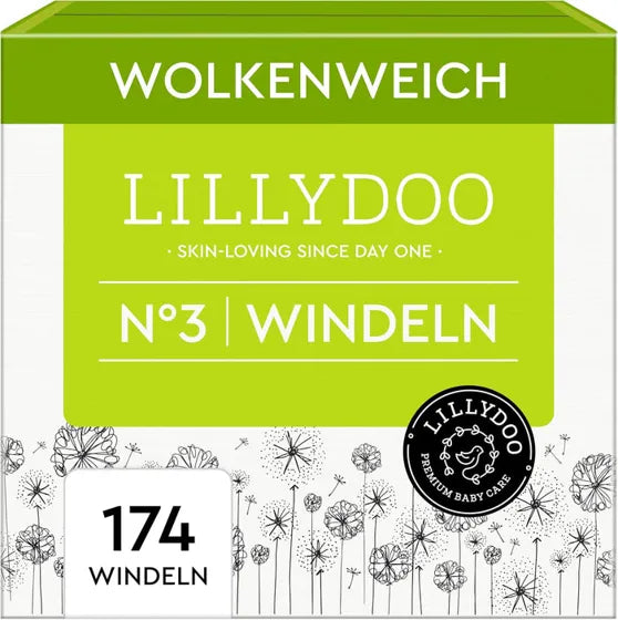 LILLYDOO sensitive Größe 3 – 174 Windeln