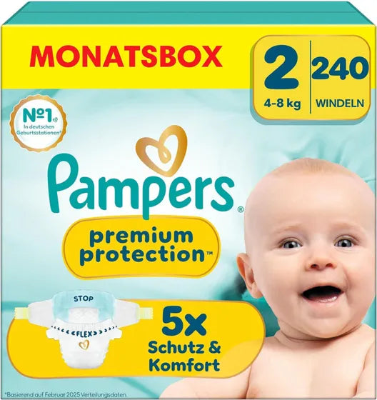 Pampers Premium Protection Größe 2 – 240 Windeln