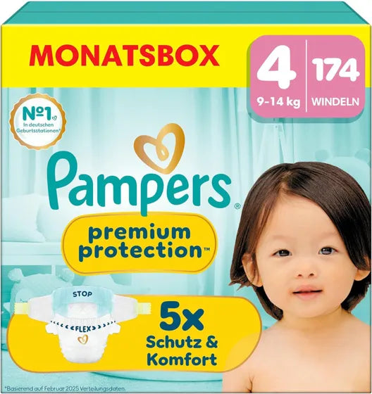 Pampers Premium Protection Größe 4 – 174 Windeln
